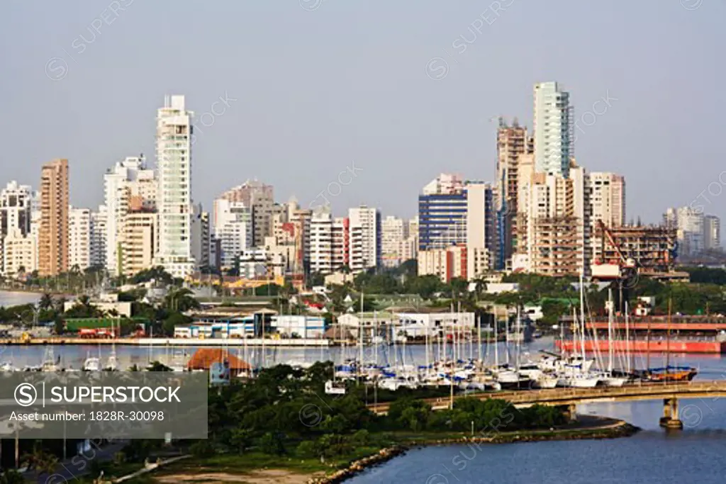 Marina and Bocagrande, Cartagena, Colombia   