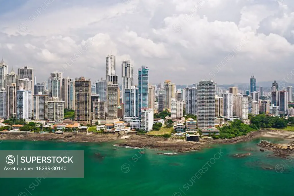 Apartment Buildings along the Bay of Panama, Panama   