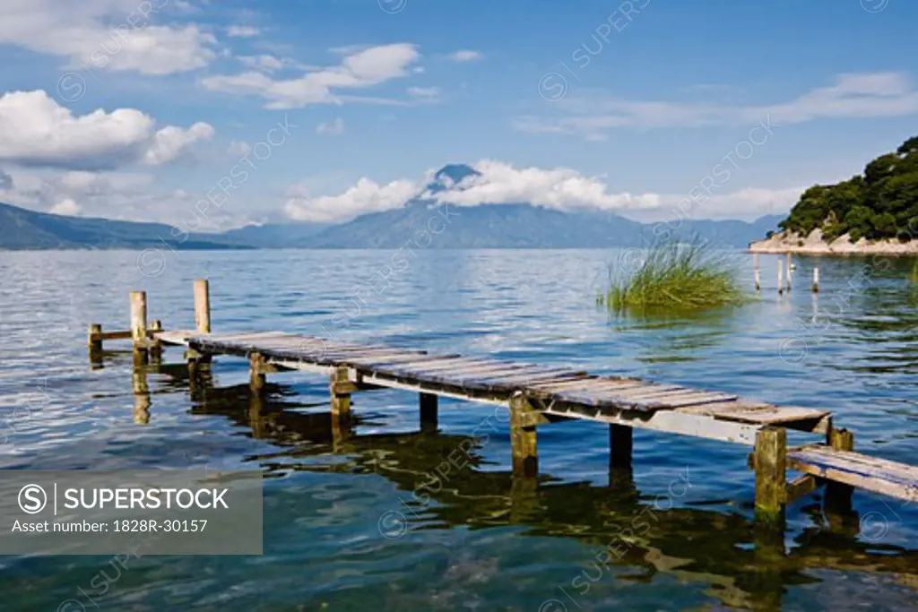 Dock on Lake Atitlan, Santa Catarina Palopo, Guatemala   