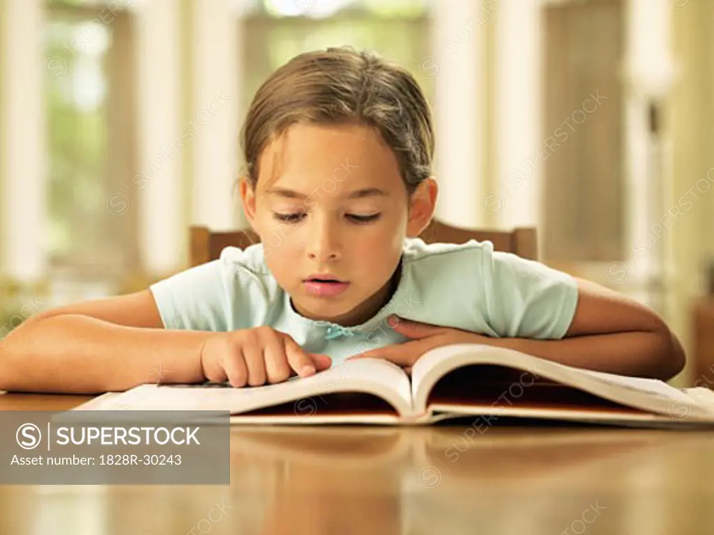Little Girl Reading   