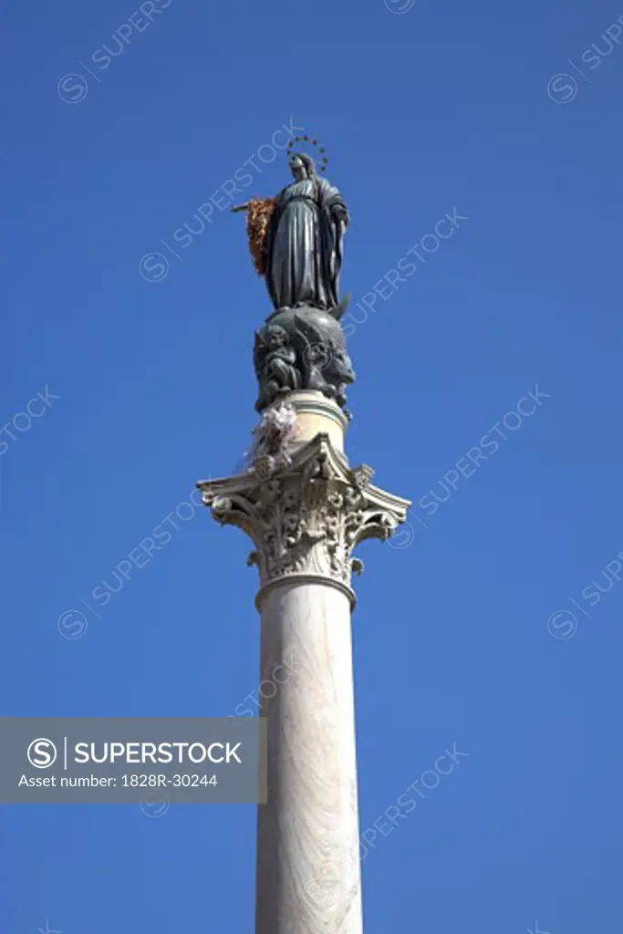 Statue of Mary on Pillar   