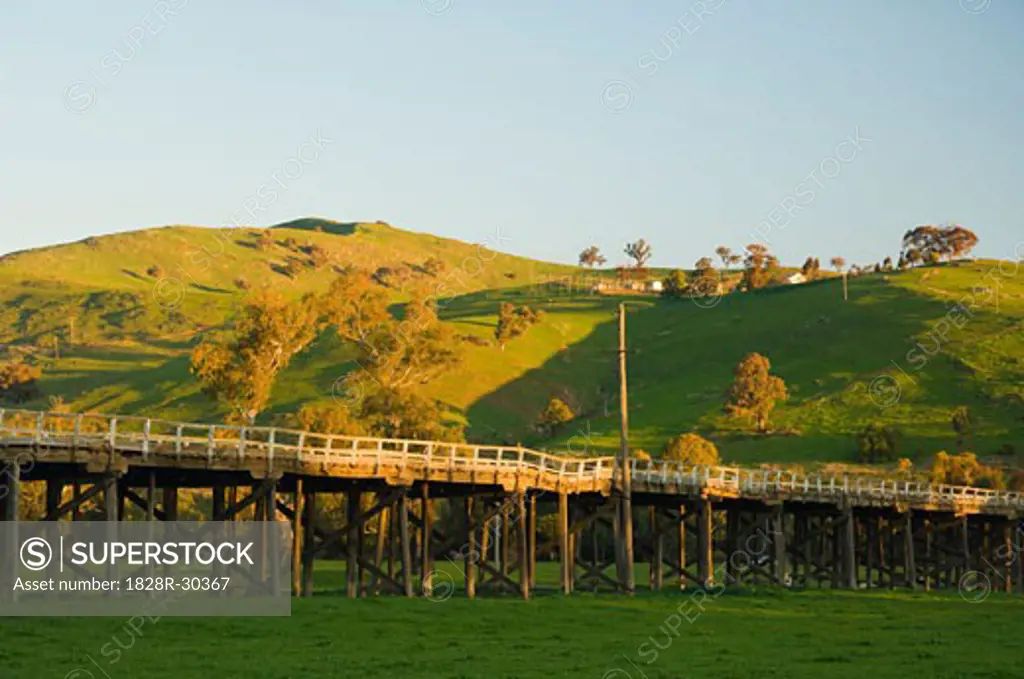 Historic Railway Bridge, Gundagai, New South Wales, Austraila   