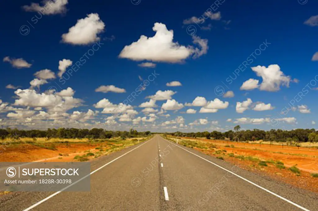 Road in Australian Outback, Queensland, Australia   