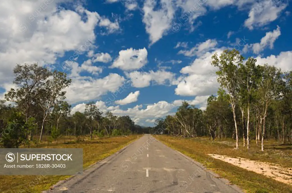 Road in Australian Outback, Queensland, Australia   