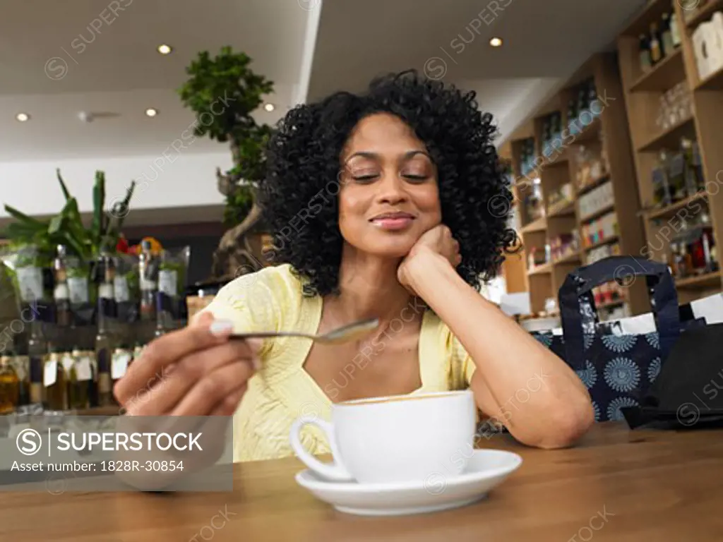 Woman in Cafe   