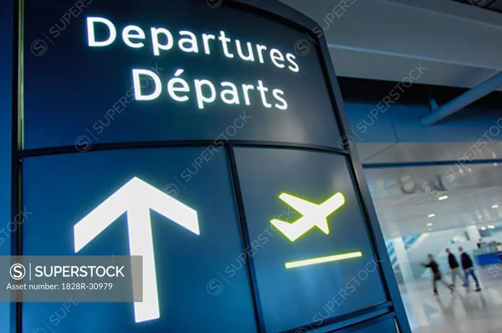Departure Sign at Airport   