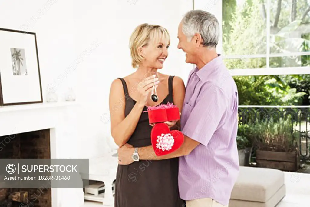 Man Giving Gift to Woman   