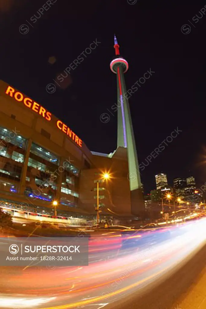 Rogers Centre and CN Tower, Toronto, Ontario   