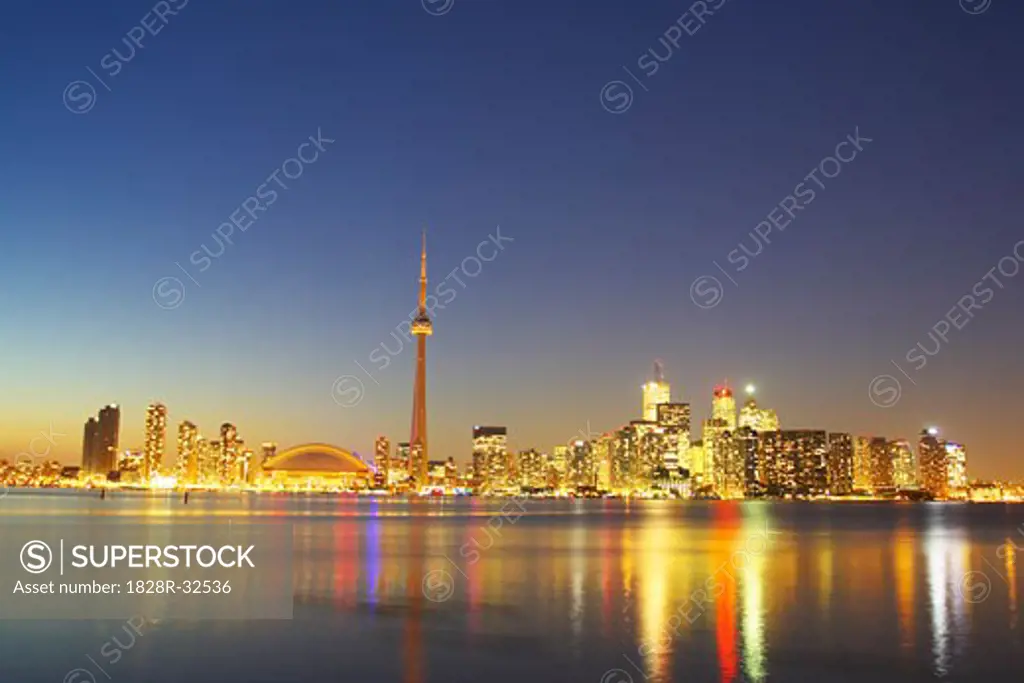 Skyline at Dusk, Toronto, Ontario, Canada   