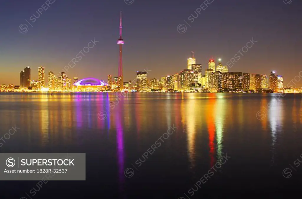 Skyline at Dusk, Toronto, Ontario, Canada   