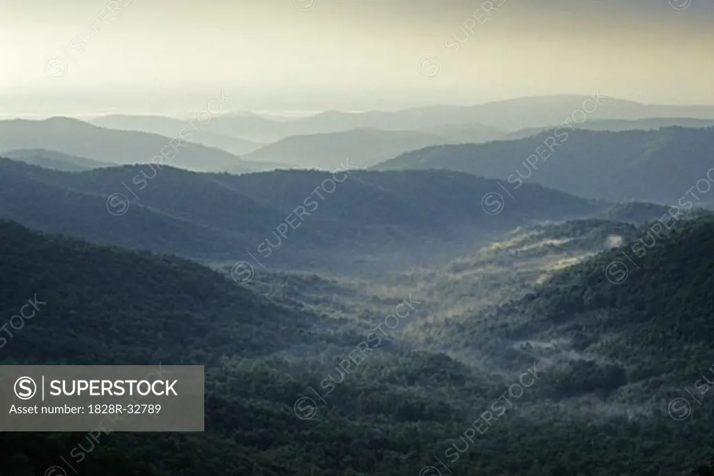 Scenic View, Blue Ridge Parkway, North Carolina, USA   