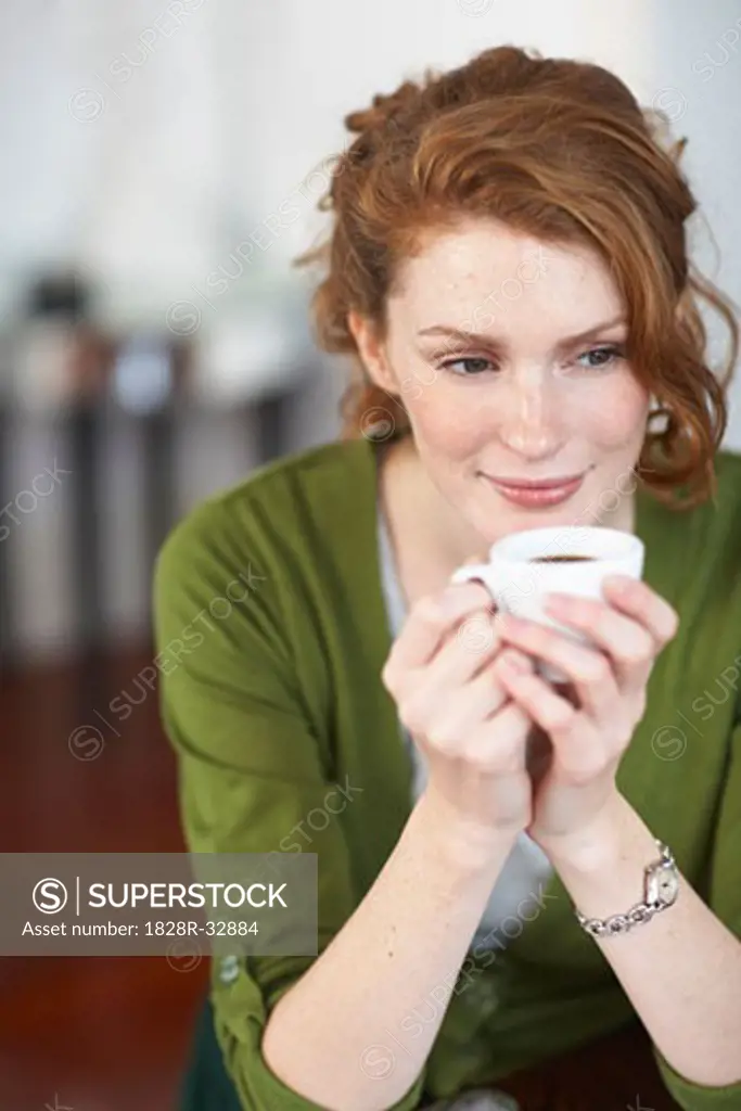 Woman Drinking Coffee   