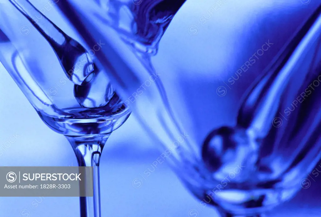 Close-Up of Martini Glasses   