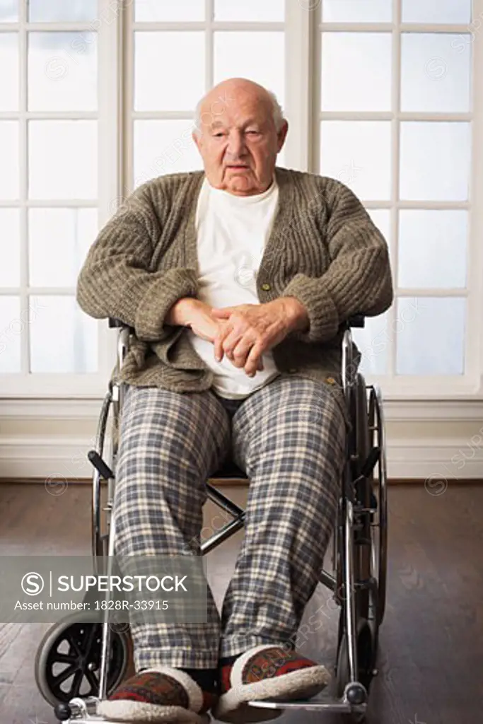 Portrait of Senior Man in Wheelchair   