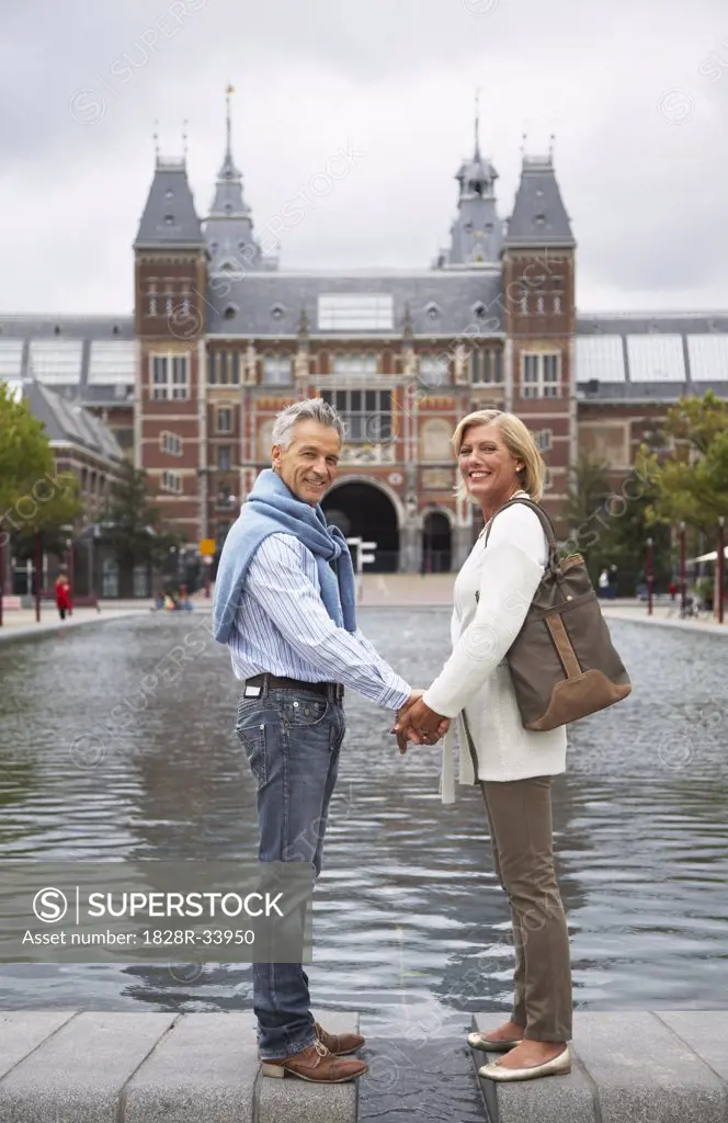Couple at Rijksmuseum, Amsterdam, Netherlands   