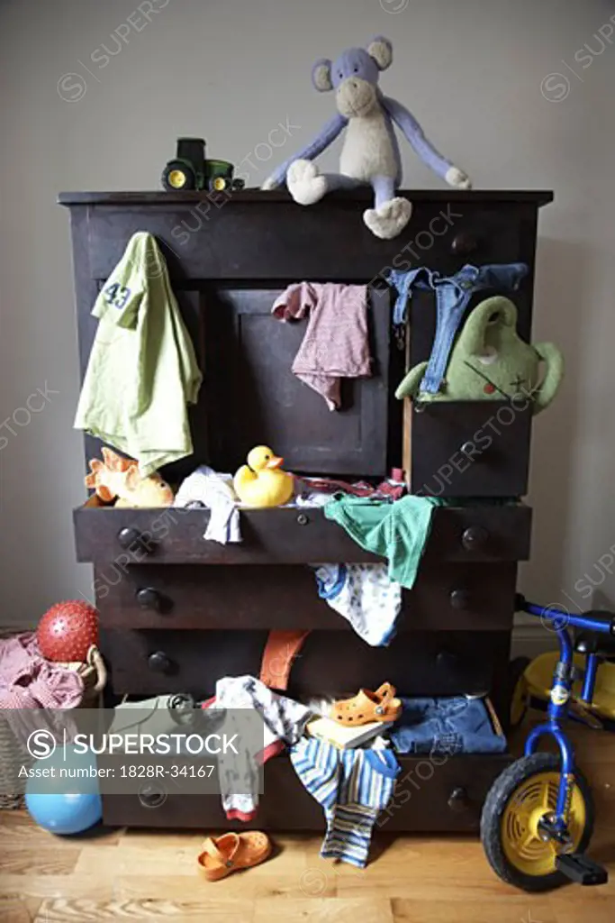 Messy Child's Dresser   