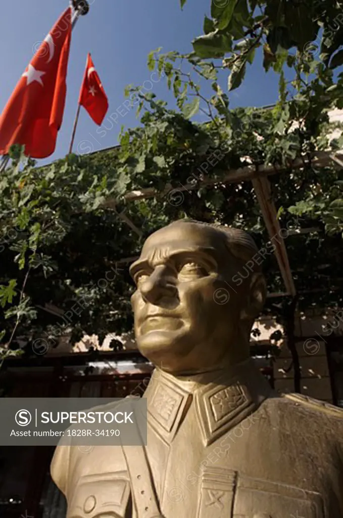 Bronze Statue of Ataturk, Cappadocia, Turkey   