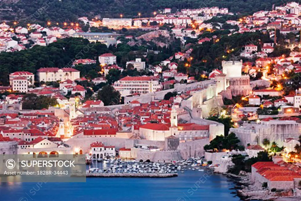 Old City of Dubrovnik at Dawn, Croatia   