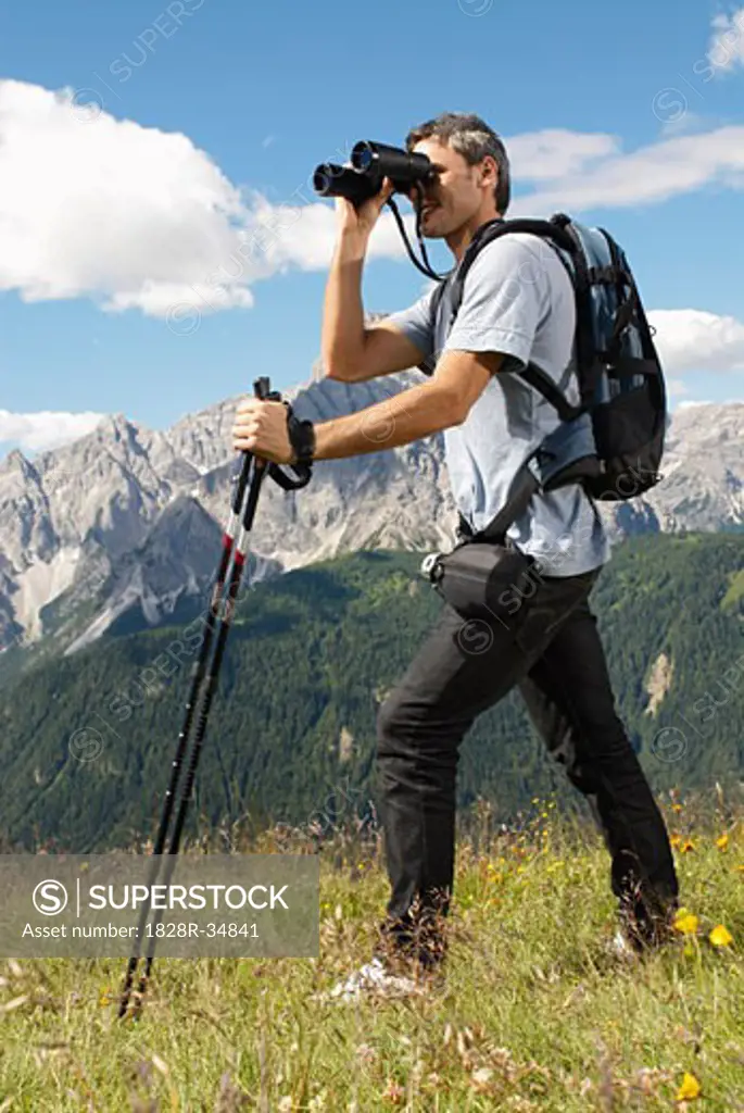 Hiker with Binoculars   