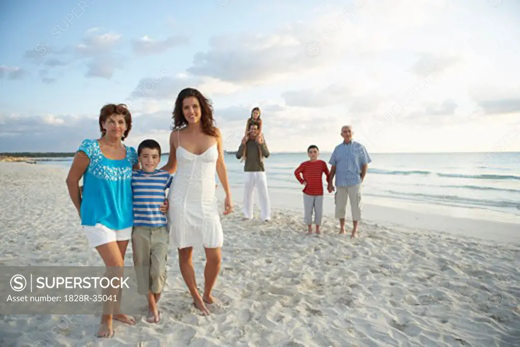 Family on the Beach   