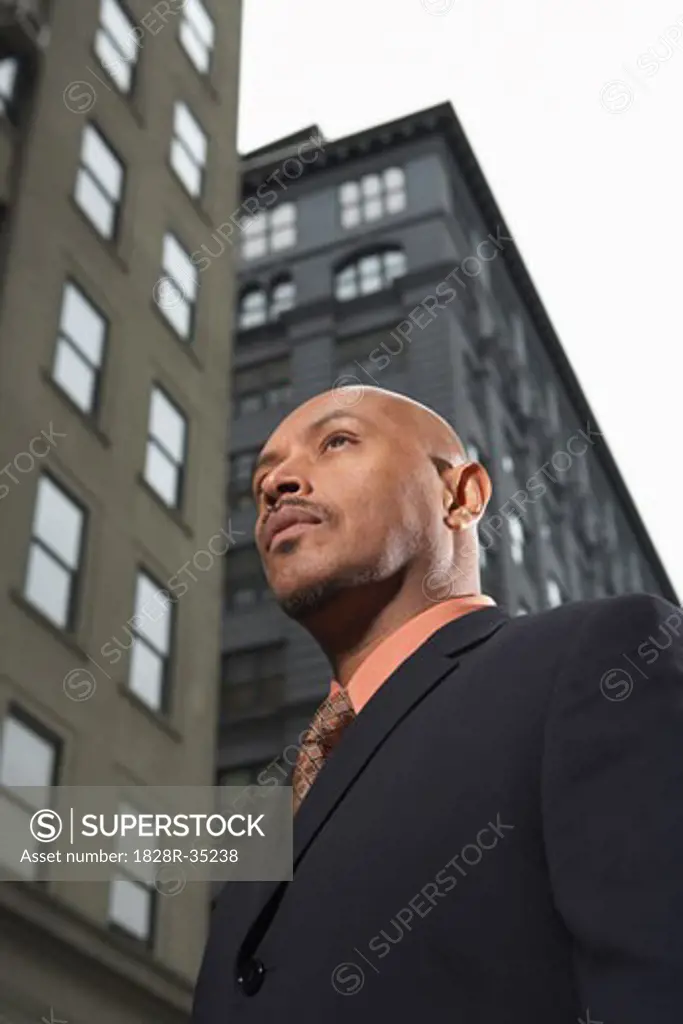 Businessman in City, New York City, New York, USA   