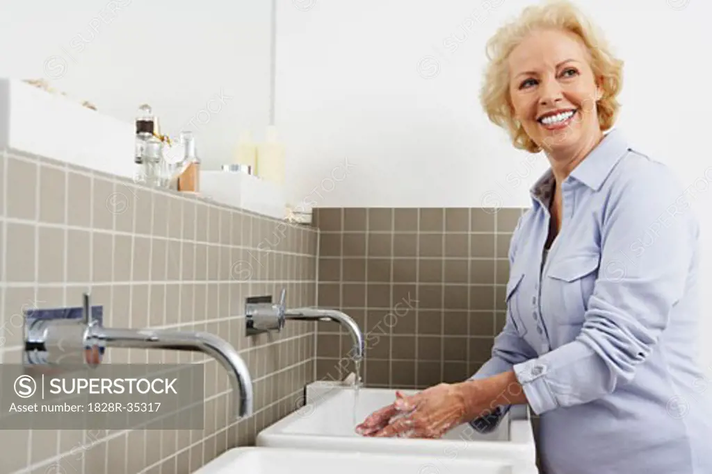 Woman Washing Hands   