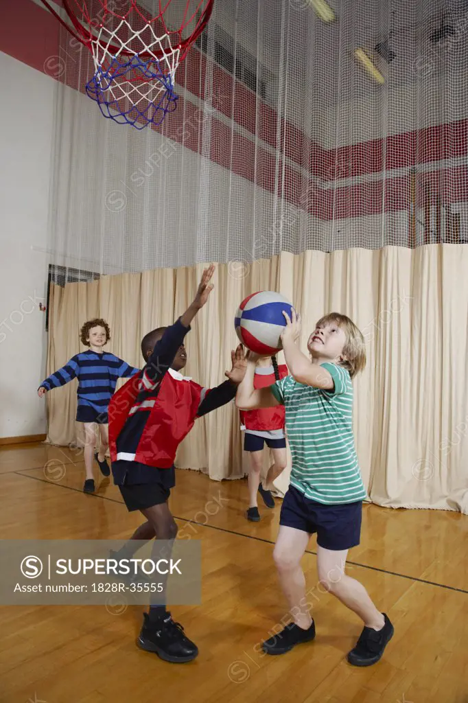 Kids Playing Basketball   