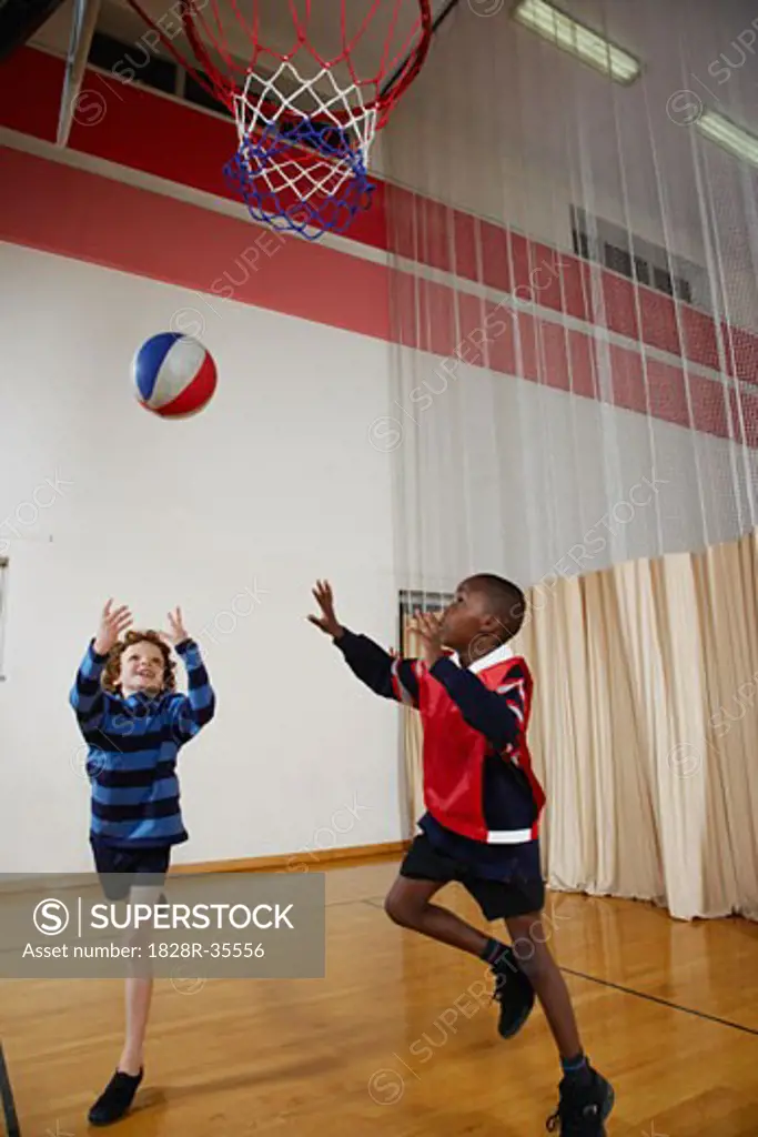 Kids Playing Basketball   