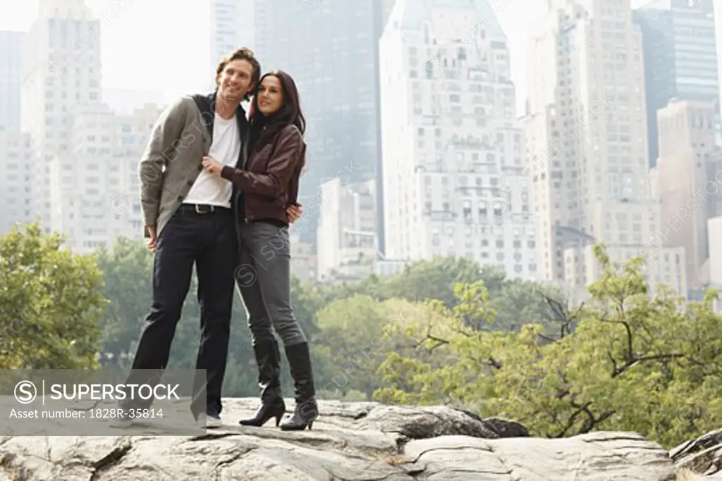 Couple in City Park, New York City, New York, USA   