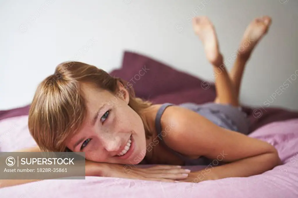 Woman on Bed   