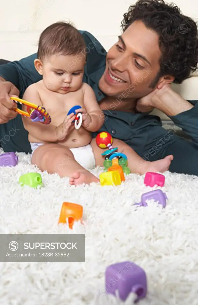 Father Playing With Baby