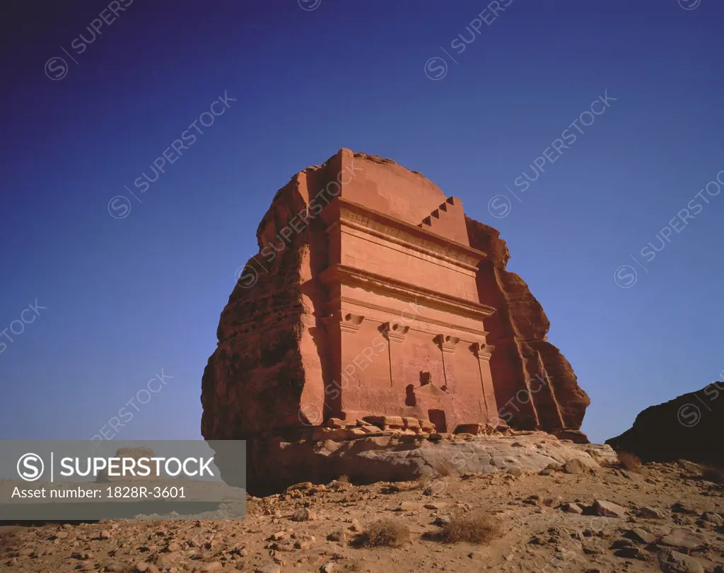 Nabatean Tomb Ruins at Medain Saleh, Saudi Arabia   