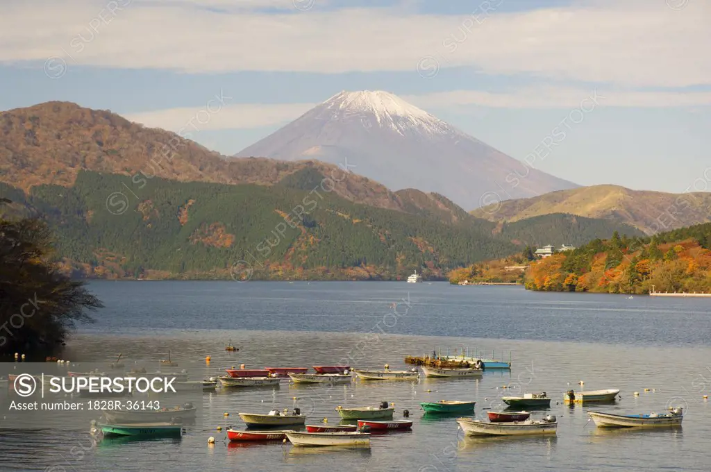 Lake Ashi and Mount Fuji, Honshu, Japan   