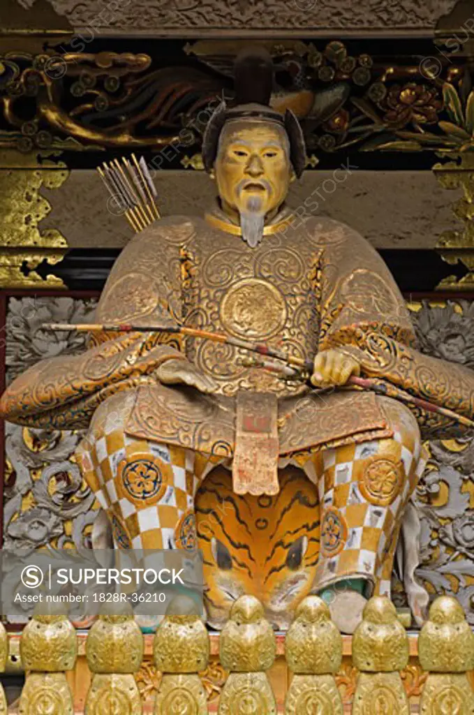 Guardian Statue at Yomei-mon, Toshogu Shrine, Nikko, Japan   
