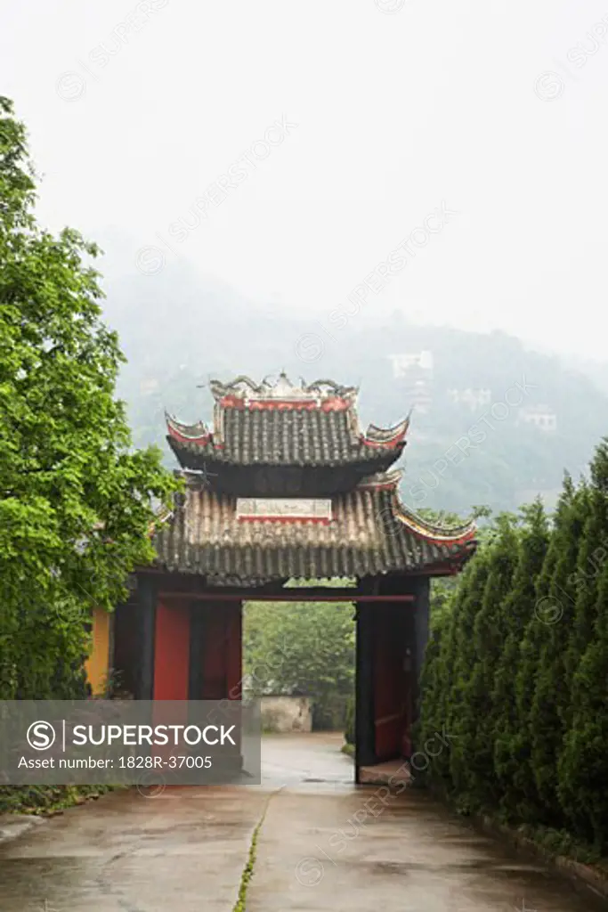 Temple in Fengdu, Chongqing, China   