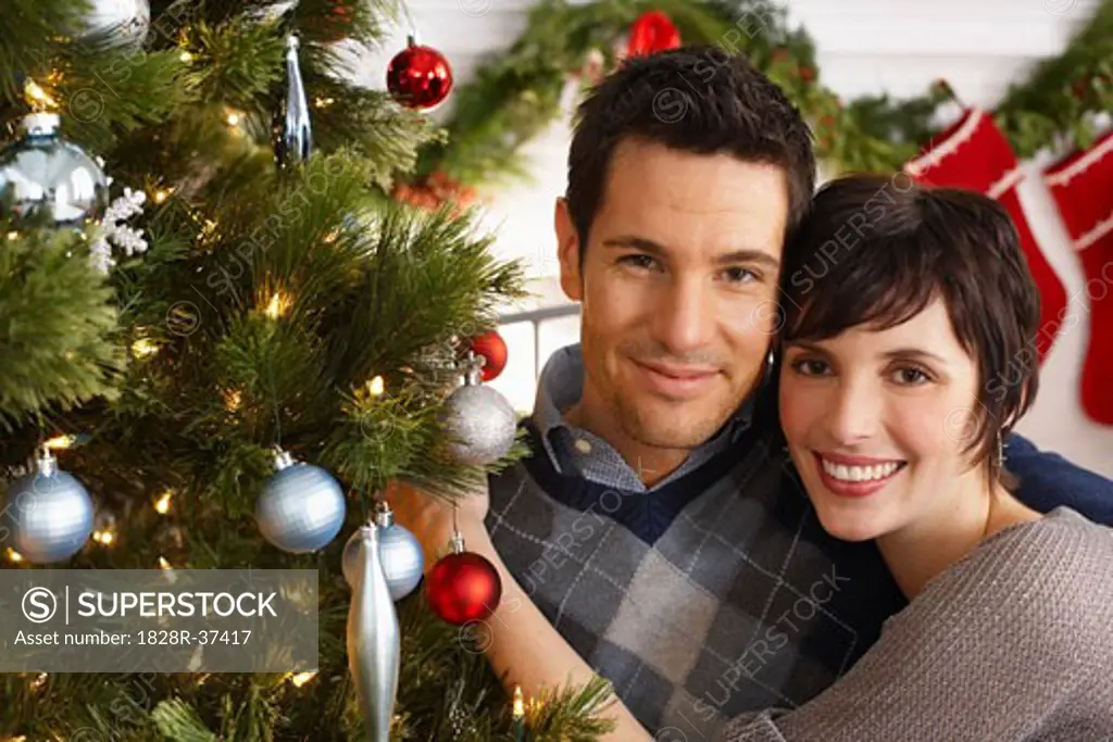 Portrait of Couple at Christmas   