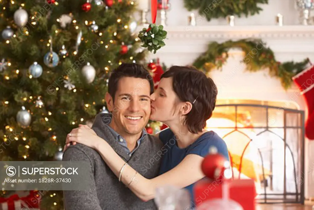 Portrait of Couple at Christmas   