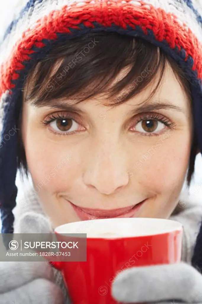 Woman Drinking Hot Chocolate   