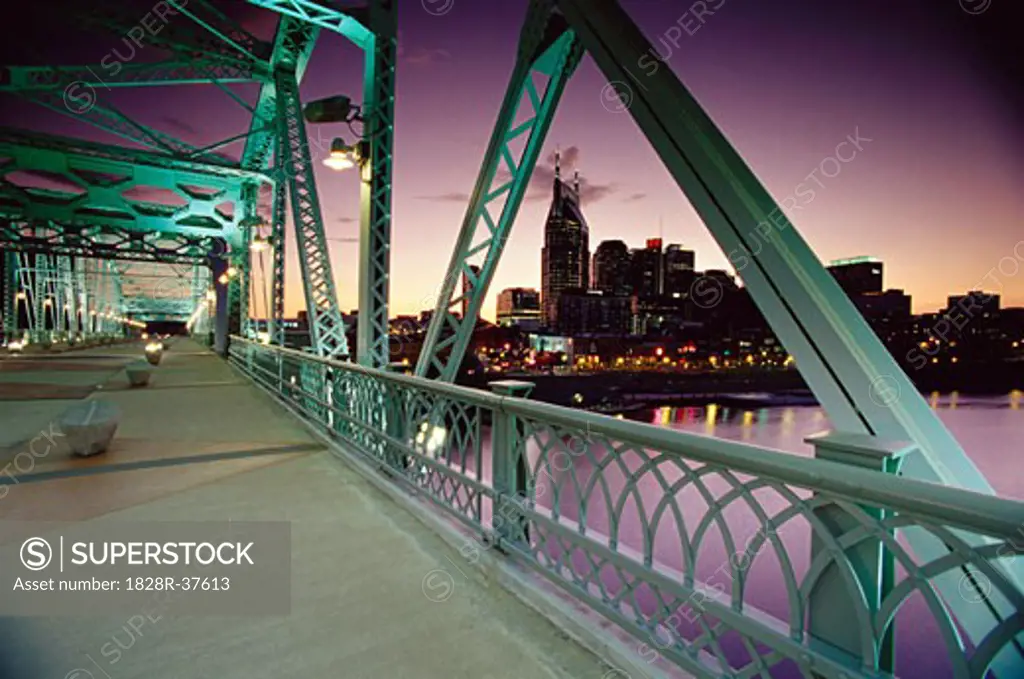 Cityscape from Bridge, Nashville, Tennessee, USA   