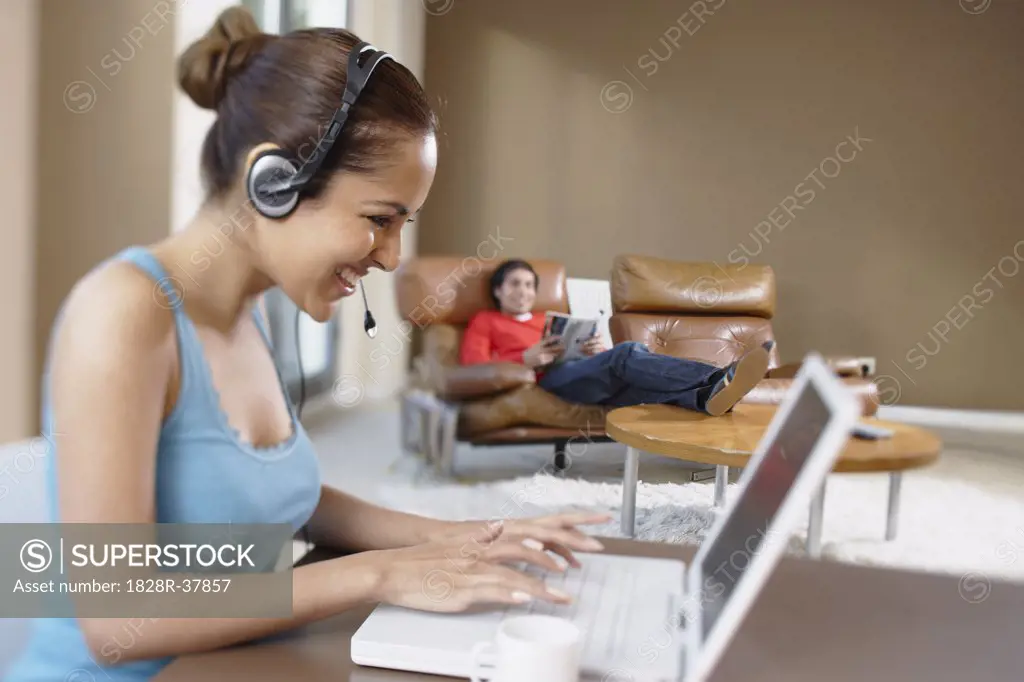 Woman Working From Home   