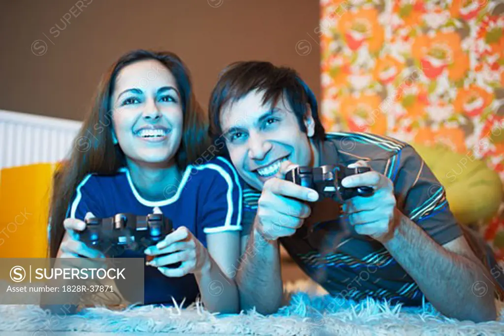 Couple Playing Video Games   