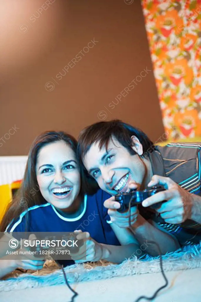 Couple Playing Video Games   