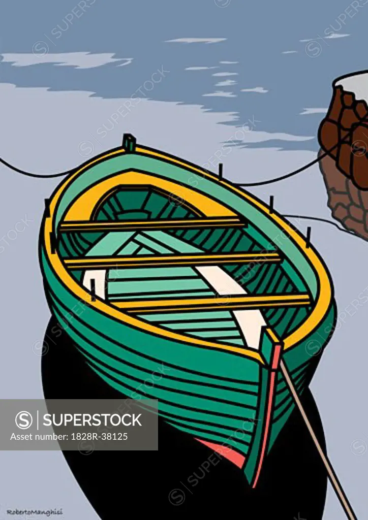 Illustration of Rowboat   
