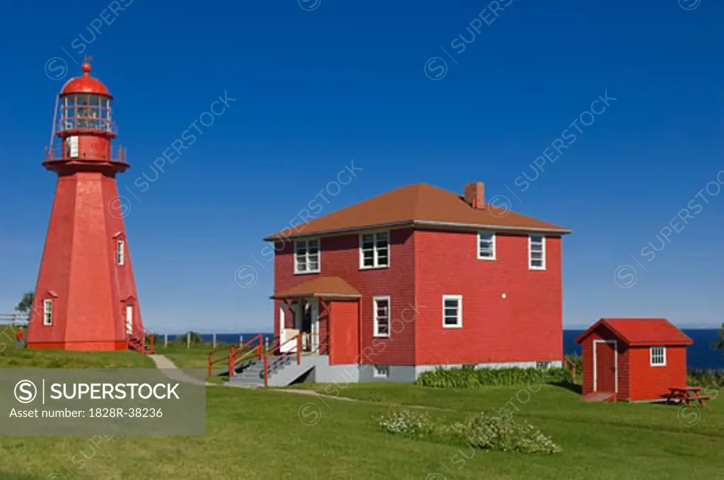 La Martre Lighthouse, Gaspe, Quebec, Canada   