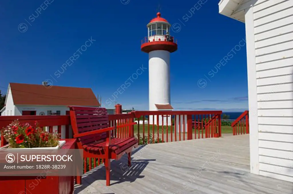 Cap de la Madeleine Lighthouse, Gaspe, Quebec, Canada   