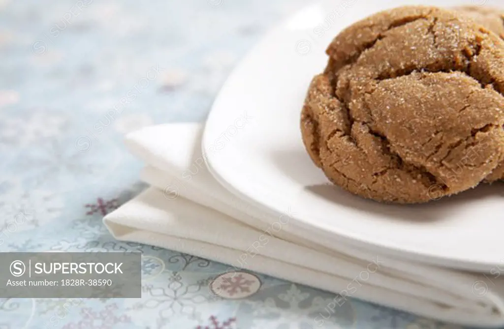 Ginger Cookies on Plate   