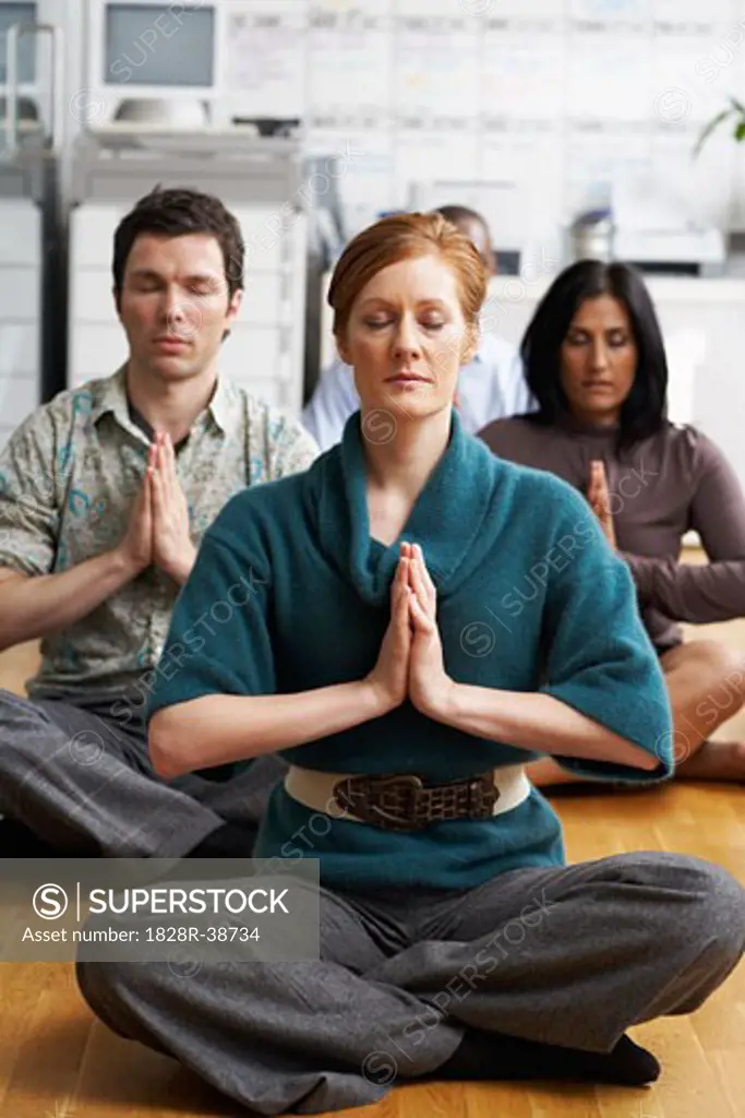 Business People Meditating   
