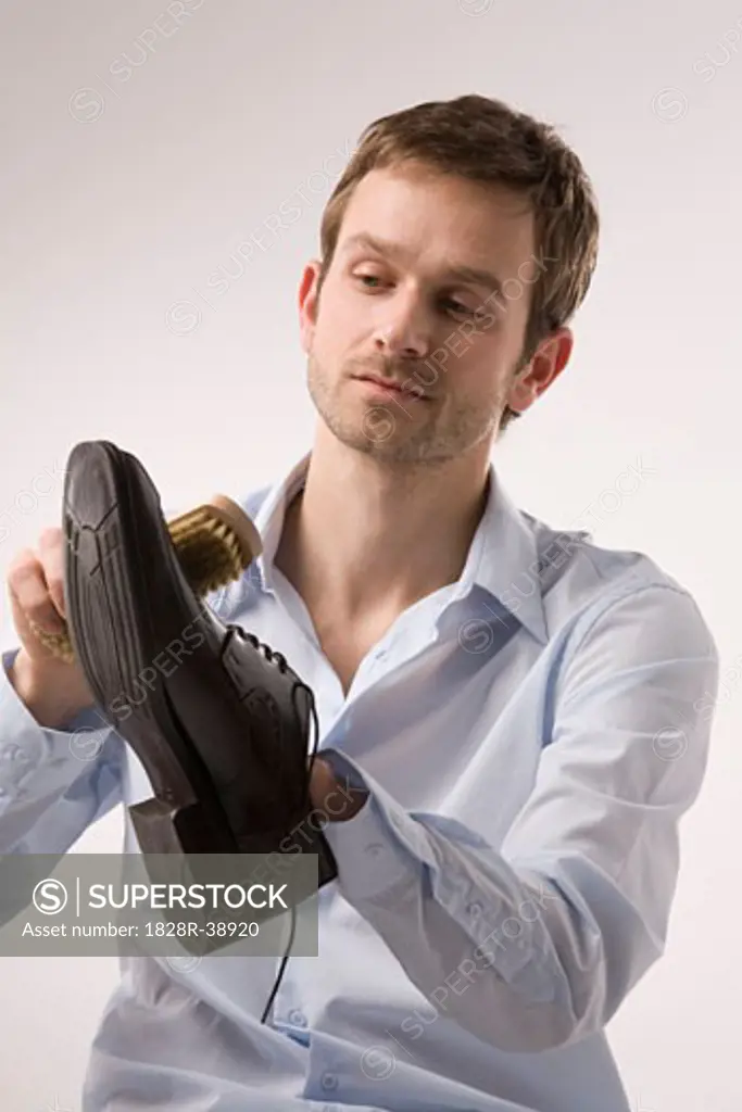 Man Polishing Shoes   