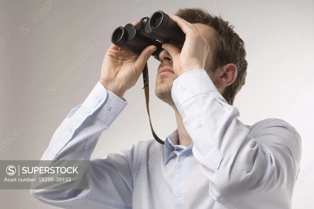 Man Using Binoculars   