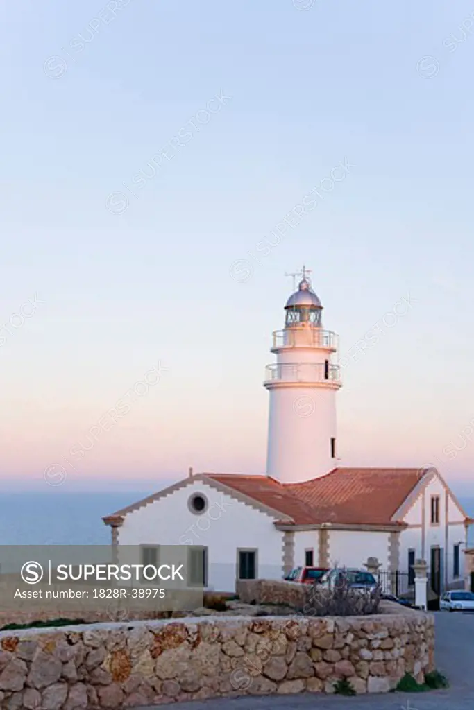 Lighthouse in Cala Ratjada, Capdepera, Mallorca, Spain   